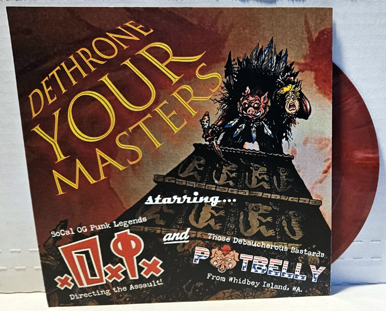 DI/POTBELLY "Dethrone Your Masters" 7" EP (Pig) Purple Marble